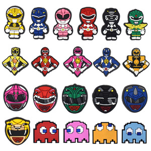 Venta al por mayor de dijes personalizados de PVC para zapatos, decoración de calzado Super <span class=keywords><strong>Sentai</strong></span>, dijes para zuecos con temática de videojuegos para hombres y niños - Product Image 1