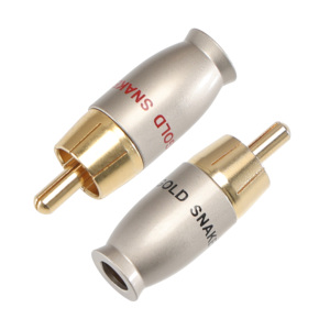 Todo Metal Hi End RCA enchufe macho adaptador de alta calidad Audio <span class=keywords><strong>Phono</strong></span> chapado en oro Jack conector de soldadura para AV Audio Video - Product Image 1