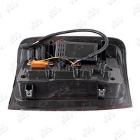 Feux arrière à LED fumés pour Volkswagen Amarok 2016-2020, boîtier noir, paire de feux arrière à lentille rouge