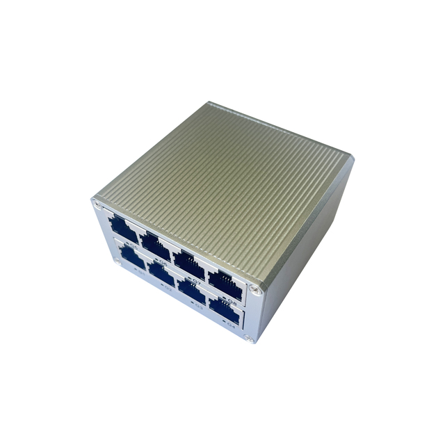 8-Port Gigabit Industrial Switch Mini Type with 10/100/1000Mbps Speed Din Rail Mount for Fiber Optic Equipment