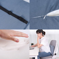 Coussin de soutien lombaire ergonomique en maille tricotée 3D pour chaise avec housse amovible et lavable, rembourrage en mousse à mémoire de forme