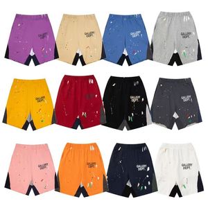 <span class=keywords><strong>Pantaloncini</strong></span> Casual Ispirati a Splatter in Cotone Pesante con Elastico in Vita, Stile <span class=keywords><strong>Streetwear</strong></span>, per Uomo Donna Unisex - Collezione Gallery - Product Image 1