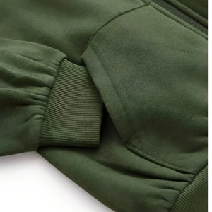 <b>Zip</b> Through Hoodie Casual Full <b>Zip</b> <b>Hooded</b> Sweatshirt with Front Kangaroo Pocket Ribbed Cuffs Soft Fleece Pullover Streetwear - Product Image 2