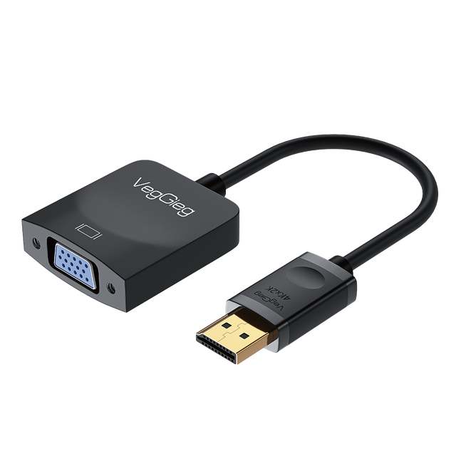 DisplayPort to VGA Cable Display Port of Computer Laptop to VGA of Monitor Projector Gold-Plated Adapter DP to VGA Adapter 1080P