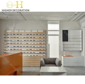 ตู้โชว์แว่นตาไม้พร้อมชั้นวางกระจก LED แบบกำหนดเองได้ สำหรับร้านบูติก - Product Image 1