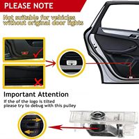 Projecteur LED universel 12V pour portière de voiture, lumière de bienvenue décorative intérieure, lampe fantôme avec logo, éclairage de poche d'ombre d'avertissement