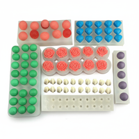HY Fruitvormige siliconen mal 3D druif lychee kers aardbei kaars zeep wax taartdecoratie taartgereedschap