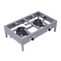 Cuisinière à gaz industrielle à haute efficacité avec 2 brûleurs, allumage électronique, têtes de brûleurs en fonte robustes pour la restauration