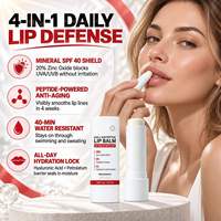 Baume à lèvres hydratant et repulpant multi-liquides biologique à marque privée, éclaircissant aux polypeptides naturels