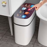 Poubelle intelligente sans contact avec capteur, 10L, 12L, 15L, bac à déchets à induction, poubelle de cuisine