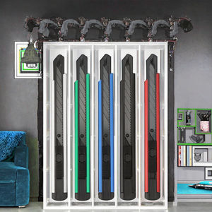 شعار مخصص 9 أو مربع دفع زر قابل للسحق قاطع شفرة ديي درجة منخفضة موك للترويج هدية سكاكين الفن تصنيع المعدات الأصلية - Product Image 3