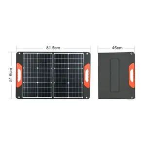 高效户外便携式太阳能电池板太阳能充电器C型USB防水60w可折叠太阳能电池板柔性