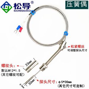 Thermocouple à ressort de type K/E, thermocouple WRNT-01/02, thermocouple à ressort Pt100, sonde de température - Product Image 3