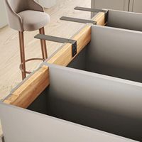 Support de comptoir en acier massif en forme de L, robuste et personnalisé, pour îlot de cuisine en granit – Vente en gros