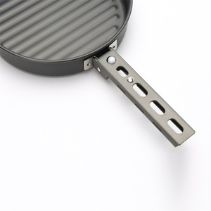 Ensemble de casseroles de camping en aluminium compactes avec poignée amovible pour la randonnée - Product Image 3