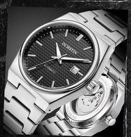 OCHSTIN Montre automatique à mouvement mécanique pour homme, en acier inoxydable, cadran à aiguilles, 43 mm, 3 bars, résistante à l'eau, verre minéral trempé
