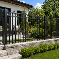 Senda High Modulaire Aluminium Tuinafscheiding - Eenvoudige Installatie, Aanpasbare Hoogte, Poedercoating Zwart, Residentiële Privacyafscheiding