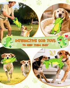 Jouet à mâcher pour animaux de compagnie en peluche Dragon, jouet à tirer en corde, jouet en peluche de coton résistant aux morsures pour chien, jeu intérieur/extérieur - Product Image 4