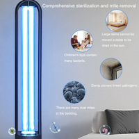 Lampe de désinfection ultraviolette pour animaux de compagnie, désinfection à l'ozone mobile pour l'intérieur, élimination des acariens, stérilisation UVC de qualité médicale, indice de protection IP20