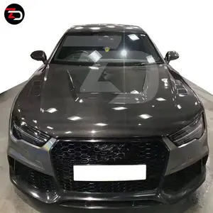 Yüksek Fitment R stil karbon Fiber motor kaputu vücut kiti için A7 Sportback S7 Quattro 2011-2015