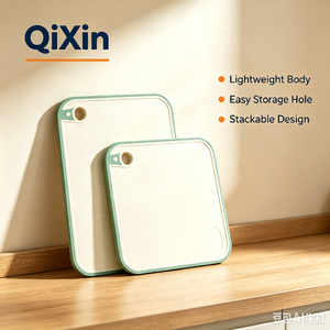 Tabla de cortar de paja de trigo de doble cara antideslizante con orificio para colgar, apta para alimentos, para carne, verduras y frutas - Product Image 3