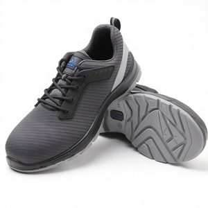 Hafif uçan dokuma çelik ayak anti-statik güvenlik ayakkabıları nefes düşük kesim iş çizmeleri fabrika Unisex - Product Image 1