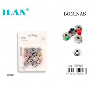 Bobine Ilan 10 Pezzi Colori Assortiti per Macchine da Cucire - Product Image 3