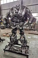 Estatua de Megatron Transformer Realista de 3 m de Altura, Gran Escultura de Robot de Metal para Parques Temáticos y Exhibiciones Comerciales