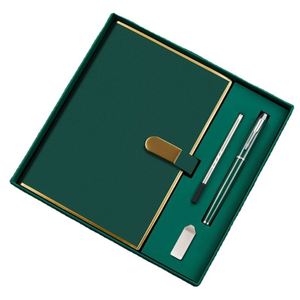 Carnet d'adresses de bureau en cuir PU A5/B5 personnalisé, coffret cadeau d'affaires portable avec logo personnalisé, couleur personnalisée, design créatif - Product Image 1