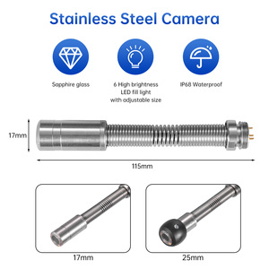 Caméra d'inspection des égouts 1080P, caméra de drainage de tuyau de 4,3 pouces 17 mm avec enregistreur vidéo, <span class=keywords><strong>endoscope</strong></span> de drainage vidéo industriel 6 LED - Product Image 3