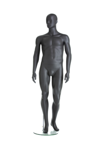 M070-<span class=keywords><strong>JACOB</strong></span>-4 Männliche Naturgetreue Stehende Ganzkörper-Schaufensterpuppe Matt Dunkelgrau Muskulös Mit Entspannten Armen für Herren-Sportbekleidungs-Präsentation - Product Image 2
