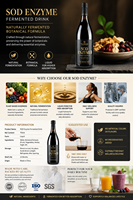 Boisson enzymatique SOD à marque privée OEM, liquide naturel fermenté à base de fruits et légumes, pour lutter contre le vieillissement et les antioxydants