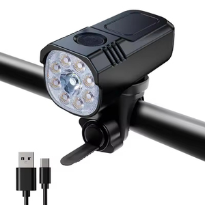 Luz Delantera <span class=keywords><strong>para</strong></span> <span class=keywords><strong>Bicicleta</strong></span>, Recargable, de Alta Luminosidad, con LED de Doble Color, <span class=keywords><strong>para</strong></span> Ciclismo Nocturno en Carretera y Montaña - Product Image 2