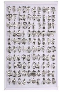 Lote de 100 Anillos de Plata y Oro Mixtos Económicos y Modernos para Mujer, Anillos de Acero Inoxidable para Hombre, Joyería para Boda y Compromiso - Product Image 6