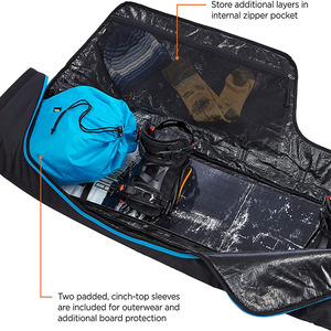 Borsa da Viaggio per Sci Singolo RoundTrip, Borsa Rinforzata per Snowboard con Doppio Imbottimento per Trasporto Sci - Product Image 3