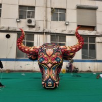 Modèle de tête de vache gonflable géante, taureau gonflable personnalisé avec base pour la décoration d'événements/promotion commerciale