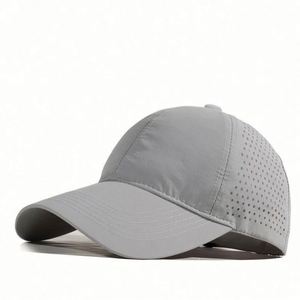 Casquette de baseball personnalisée en gros BSCI, fabriquée en usine, 6 panneaux, imperméable, avec trous laser respirants - Product Image 2