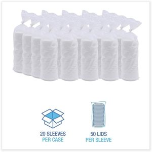 Couvre-gobelets en plastique blanc Boardwalk Deerfield pour gobelets de 10 à 20 oz - Product Image 6