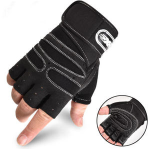 Luvas de Academia para Levantamento de Peso Meio Dedo por Atacado para Homens, com Proteção de Gel Acolchoado para Treino de Fitness e Esportes - Product Image 2