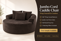 Vente directe usine : Offre d'automne – Fauteuil modulaire XXL en chenille à larges côtes, dossier bas rond, pour école ou comme fauteuil d'appoint