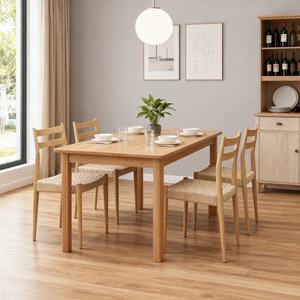 <b>Solid</b> Oak <b>Wood</b> Dining Chair Modern Farmhouse Accent Design Home Casual <b>Desk</b> and Living Room Use - Product Image 6