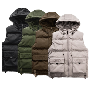 Nuevo Chaleco Acolchado Reversible para Hombre, con Capucha y Cierre de Cremallera, Estilo Urbano, Servicio OEM Personalizable, Impermeable y de Secado Rápido - Product Image 1