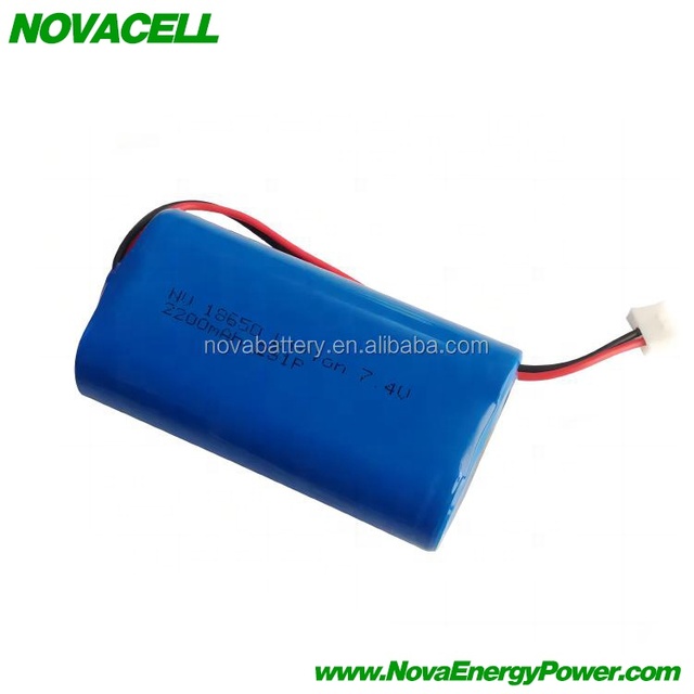 7.4V Rechargeable Li-ion Battery Pack 2000mAh 2200mAh 2500mAh 2600mAh 3000mAh 18650 2S1P for Portable Power Tools & Electronics
