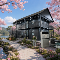 Villa préfabriquée de luxe à deux étages, maison modulaire avec balcon pour hôtel-resort, séjour en location ou vacances