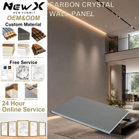 Panneau mural en PVC cristal de carbone 4ftx8ft 8mm, ignifuge, sans formaldéhyde, installation rapide, pour hôtels, salles de divertissement, halls et couloirs