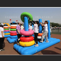 Jouets gonflables interactifs et accessoires Team Building Tour gonflable de Hanoi Puzzle pour les événements sportifs