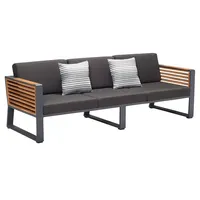 Modernes, schlichtes Loveseat, wasserdicht, luxuriöse Gartenmöbel, Armlehnen-Outdoor-Lounge-Sofa, Garten-Sitzgruppe, Hotel-Lounge-Sofa