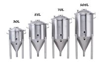 50/100L acier inoxydable de qualité alimentaire sanitaire 304 316 réservoir de Fermentation conique à pression de bière à la maison mobile réservoir de fermenteur de brassage