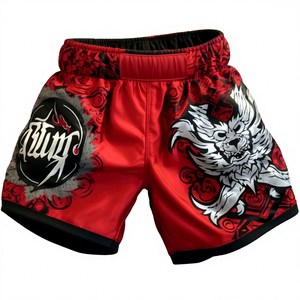 Shorts de boxe Muay Thai, karaté, MMA personnalisés, respirants, 100% polyester, pour l'entraînement en salle de sport - Product Image 2