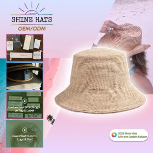 หมวกสานทรงแบนลายเรขาคณิต Shinehats รุ่น OEM ปี 2026 สำหรับผู้หญิง สวมใส่ได้ในฤดูร้อน ชายหาด  พร้อมริบบิ้นตกแต่ง  สามารถสั่งทำได้ - Product Image 6